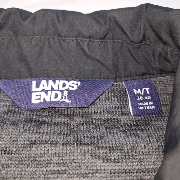 Lands End Jacket Mens Medium Tall 38-40 Gray Knit Snap Front‎ Shacket Outdoor - Picture 2 of 9